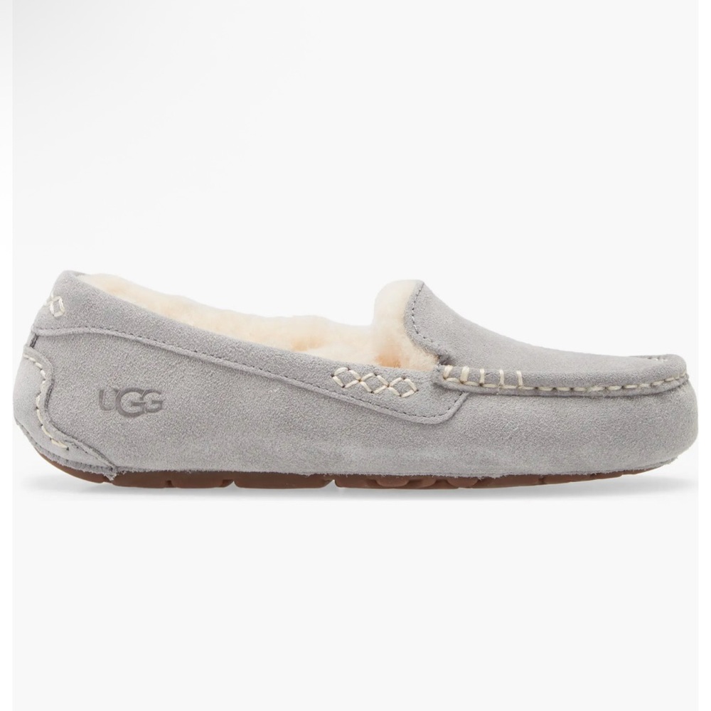UGG Women’s Ansley Gray Slipper - rubber bottom. Size 11 -RUNS SMALL - Picture 14 of 14